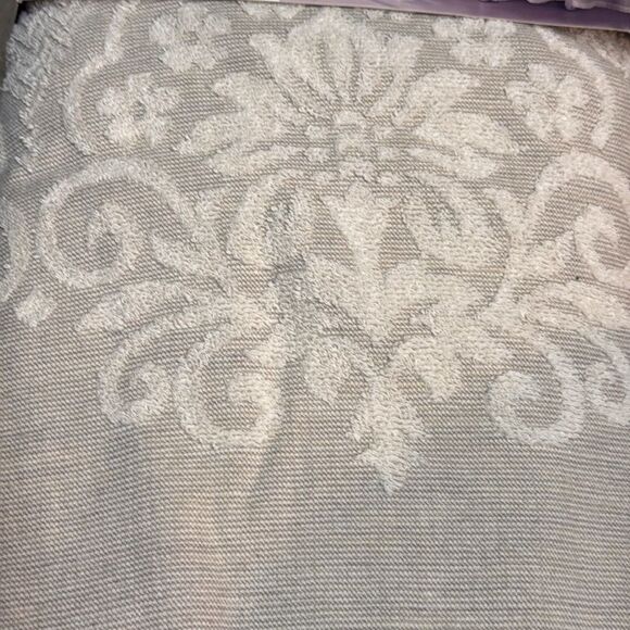 Common Thread shower curtain Farmhouse Texture 100%cotton Medallion Border NWT - Picture 6 of 8